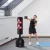 Álló boxzsák 165 cm felnőtteknek szabadon álló, nagy teherbírású boxzsák tapadókorongos talppal, boxpartner, boxedző, profiknak és kezdőknek, fekete