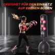 Álló boxzsák 165 cm felnőtteknek szabadon álló, nagy teherbírású boxzsák tapadókorongos talppal, boxpartner, boxedző, profiknak és kezdőknek, fekete