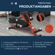 Súlyzópad, fitneszpad, lejtős pad, multifunkcionális hasizom-edző, állítható, acél, fekete, 64 x 146 x 73,5-85 cm