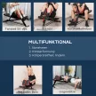 Súlyzópad, fitneszpad, lejtős pad, multifunkcionális hasizom-edző, állítható, acél, fekete, 64 x 146 x 73,5-85 cm