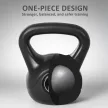  Kettlebell Kugelhantel 8 kg Gewicht-Hantel mit Sand befüllt für Anfänger Schwarz