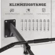 Falra vagy mennyezetre szerelhető húzódzkodó rúd, teherbírás akár 150 kg, multifunkcionális húzódzkodó rúd csúszásgátló markolatokkal, fűzőlyukak a biztonságos és stabil használathoz, acél, fekete