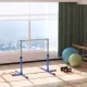 Gimnasztikai rúd, 13 fokozatban állítható magasságú, fa és masszív acél szerkezet, teherbírás akár 75 kg, 3+ gyermek számára, beltéri/kültéri, kék