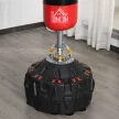 Szabadon álló bokszzsák felnőtteknek, szabadon álló bokszedző eszköz, bokszpartner, bokszasszisztens, edzés tapadókorongos talppal, fekete+piros, 60x60x180 cm