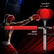 4 az 1-ben szabadon álló boxzsák állvány, magassága 160-230 cm között állítható, piros