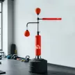 4 az 1-ben szabadon álló boxzsák állvány, magassága 160-230 cm között állítható, piros