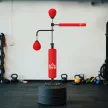 4 az 1-ben szabadon álló boxzsák állvány, magassága 160-230 cm között állítható, piros