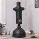 Álló boxzsák 180 cm-es felnőtt szabadon álló boxzsák boxbábu boxoszlop humanoid kialakítású nagy teherbírású boxzsák nehéz boxzsák állvány profiknak és kezdőknek fekete