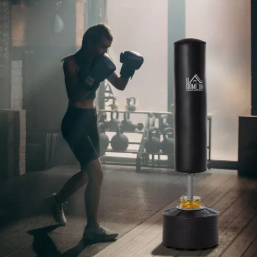 170 cm-es szabadon álló boxzsák tapadókorongos talppal, nagy teherbírású kickboxzsák, boxedző felnőtteknek és tinédzsereknek, fitnesz boxzsák erőnléti edzéshez, boxedzéshez és MMA edzéshez