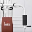 Multifunkcionális fitneszállomás lehúzódzkodóval, pillangórúddal, 45 kg-os súlyokkal és kötéllel, otthoni használatra alkalmas, fehér