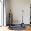  Hantelständer Multi-Funktions Langhantelablage Hantelablage höhenverstellbar Langhantel Krafttraining bis 150 kg belastbar Barbell Rack Stahl Schwarz