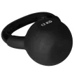 Kettlebell, 12 kg, műanyag bevonattal, acél, fekete, 20 x 13 x 22 cm