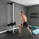  Kraftstation höhenverstellbar 25-165 cm mit Dual-Pulley-Systemen Adaptern 62 x 60 x 200 cm Schwarz