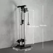  Kraftstation höhenverstellbar 25-165 cm mit Dual-Pulley-Systemen Adaptern 62 x 60 x 200 cm Schwarz