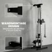  Kraftstation höhenverstellbar 25-165 cm mit Dual-Pulley-Systemen Adaptern 62 x 60 x 200 cm Schwarz