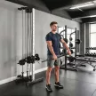  Kraftstation höhenverstellbar 25-165 cm mit Dual-Pulley-Systemen Adaptern 62 x 60 x 200 cm Schwarz
