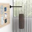 Boxzsák tartó, fali tartó, 9 konzol, acél, 100 kg-ig, fekete
