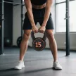  Kettlebell Set, 3 Kugelhanteln 2,2kg/4,5kg/6,8kg, Kunststoffhülle, Schwarz
