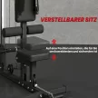 Otthoni erőkeret, evezőgép, súlyok nélkül, otthoni fitneszfelszerelés, acél, műbőr, fekete
