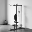 Otthoni erőkeret, evezőgép, súlyok nélkül, otthoni fitneszfelszerelés, acél, műbőr, fekete