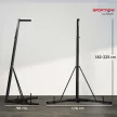 Boxzsák állvány, boxzsák tartó, magasságállítható, szabadon álló, összecsukható, acél, 170 x 90 x 225 cm, fekete