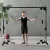 Crossover fitnesz állvány, csigarendszerrel, 1 vagy 2 fő részére, acél, műanyag, fekete
