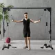 Crossover fitnesz állvány, csigarendszerrel, 1 vagy 2 fő részére, acél, műanyag, fekete