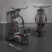  Heim-Fitnessstation mit 45 kg Gewichtsblöcken, Hochseilzug, Bruststation, Beinpresse für vielseitiges Training