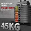  Heim-Fitnessstation mit 45 kg Gewichtsblöcken, Hochseilzug, Bruststation, Beinpresse für vielseitiges Training