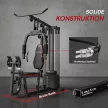  Heim-Fitnessstation mit 45 kg Gewichtsblöcken, Hochseilzug, Bruststation, Beinpresse für vielseitiges Training