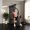  Heim-Fitnessstation mit 45 kg Gewichtsblöcken, Hochseilzug, Bruststation, Beinpresse für vielseitiges Training