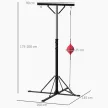 Állítható magasságú boxzsák állvány speedballal, fém váz, 160H x 145SZ x 175-220M cm, fekete