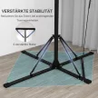 Állítható magasságú boxzsák állvány speedballal, fém váz, 160H x 145SZ x 175-220M cm, fekete