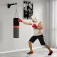 Boxzsák tartó, 5 fokozatban állítható hosszúságú, falra szerelhető, 60 kg-ig, acél, fekete