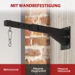 Boxzsák tartó, 5 fokozatban állítható hosszúságú, falra szerelhető, 60 kg-ig, acél, fekete