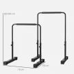 Merülőpad, állítható magasságú 80-105 cm, könnyű, csúszásmentes, 120 kg-ig, acél, fekete