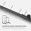 Merülőpad, állítható magasságú 80-105 cm, könnyű, csúszásmentes, 120 kg-ig, acél, fekete