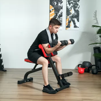   Római szék Hyperextension pad és súlyzópad, Összecsukható edzőpad, Multifunkcionális fitneszpad 300 kg-ig