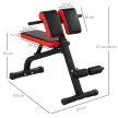 Római szék Hyperextension pad és súlyzópad, Összecsukható edzőpad, Multifunkcionális fitneszpad 300 kg-ig