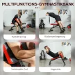 Római szék Hyperextension pad és súlyzópad, Összecsukható edzőpad, Multifunkcionális fitneszpad 300 kg-ig