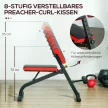 Római szék Hyperextension pad és súlyzópad, Összecsukható edzőpad, Multifunkcionális fitneszpad 300 kg-ig
