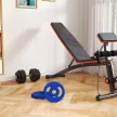 2 x 5 kg-os súlytárcsák praktikus fogantyúkkal, súlykészlet otthoni edzőterembe, fitnesz stúdióba, erőnléti edzéshez, kék