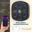 Zenélő boxgép, ritmikus boxeszköz, 9 üzemmód, Bluetooth, LED lámpák, boxkesztyűvel, fekete