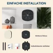 Zenélő boxgép, ritmikus boxeszköz, 9 üzemmód, Bluetooth, LED lámpák, boxkesztyűvel, fekete