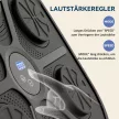 Zenélő boxgép, ritmikus boxeszköz, 9 üzemmód, Bluetooth, LED lámpák, boxkesztyűvel, fekete