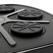 Zenélő boxgép, ritmikus boxeszköz, 9 üzemmód, Bluetooth, LED lámpák, boxkesztyűvel, fekete