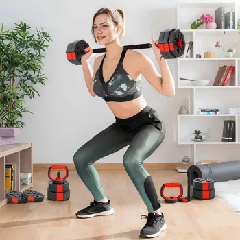   6 az 1-ben súlyzókészlet, állítható, 30 kg, otthoni erőnléti edzéshez