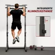 Szabadon Álló Power Tower Mártóállomás Súlyzótartókkal, Acél Power Tower 200 kg-ig, Fekete