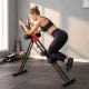 Hasizom-tréner, összecsukható hasizom-tréner LCD kijelzővel, dupla sínekkel, teherbírás akár 120 kg, acél, piros