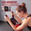 Hasizom-tréner, összecsukható hasizom-tréner LCD kijelzővel, dupla sínekkel, teherbírás akár 120 kg, acél, piros
